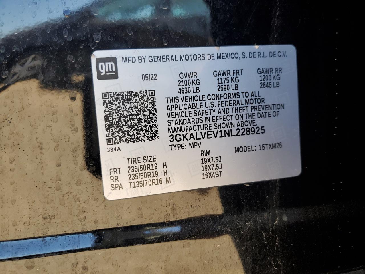 2022 GMC Terrain Slt VIN: 3GKALVEV1NL228925 Lot: 71212205