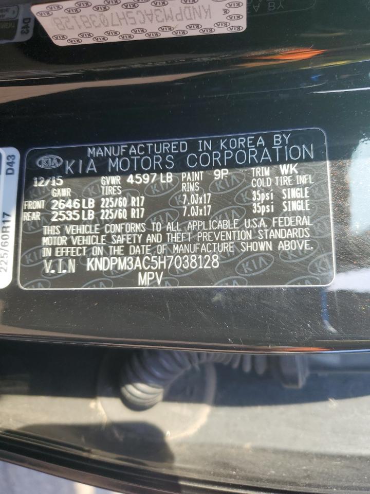 2017 Kia Sportage Lx VIN: KNDPM3AC5H7038128 Lot: 72044915