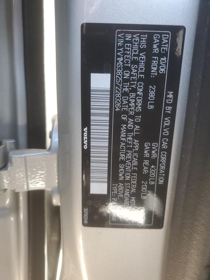 2007 Volvo S40 2.4I VIN: YV1MS382572283264 Lot: 84051375