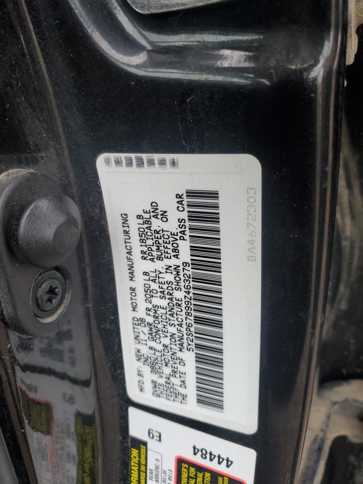 2009 Pontiac Vibe VIN: 5Y2SP67899Z463279 Lot: 82024855