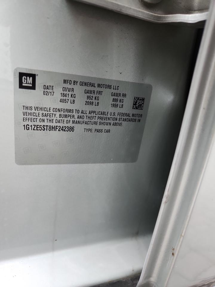 2017 Chevrolet Malibu Lt VIN: 1G1ZE5ST8HF242386 Lot: 83763475