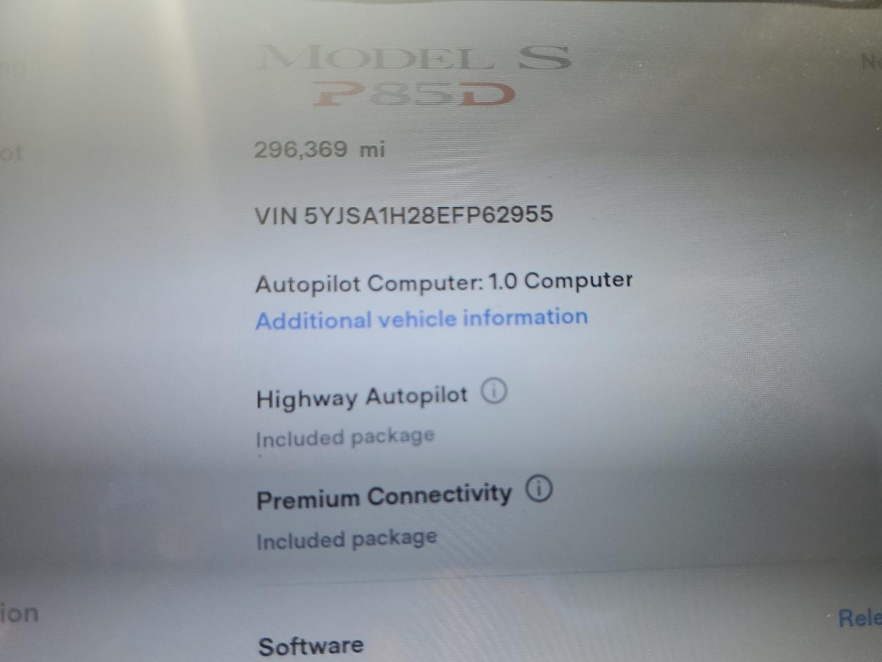 2014 Tesla Model S VIN: 5YJSA1H28EFP62955 Lot: 84645815