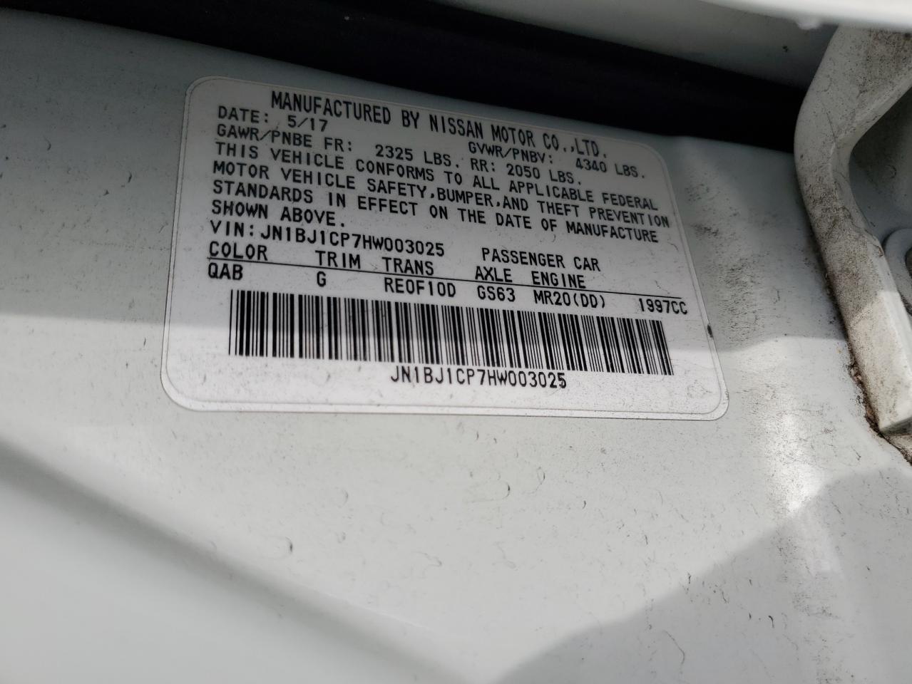 2017 Nissan Rogue Sport S VIN: JN1BJ1CP7HW003025 Lot: 81268545