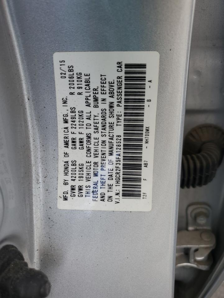 2015 Honda Accord Lx VIN: 1HGCR2F35FA128528 Lot: 81921455