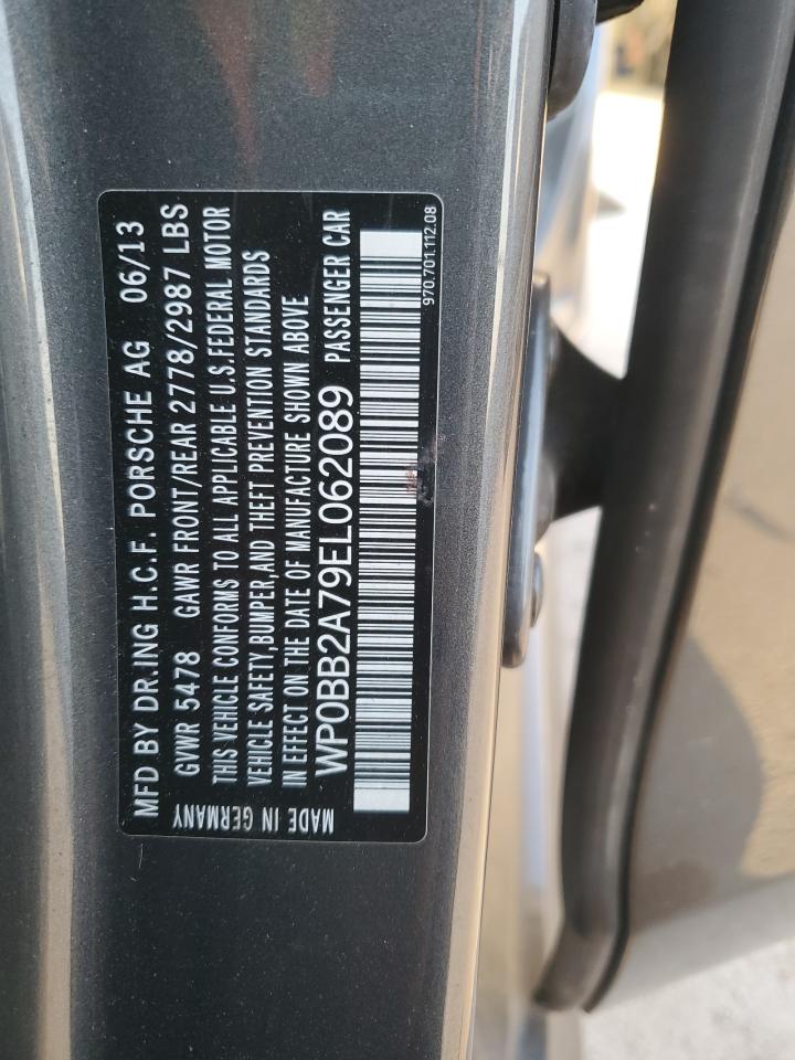 2014 Porsche Panamera 4S Executive VIN: WP0BB2A79EL062089 Lot: 83823565