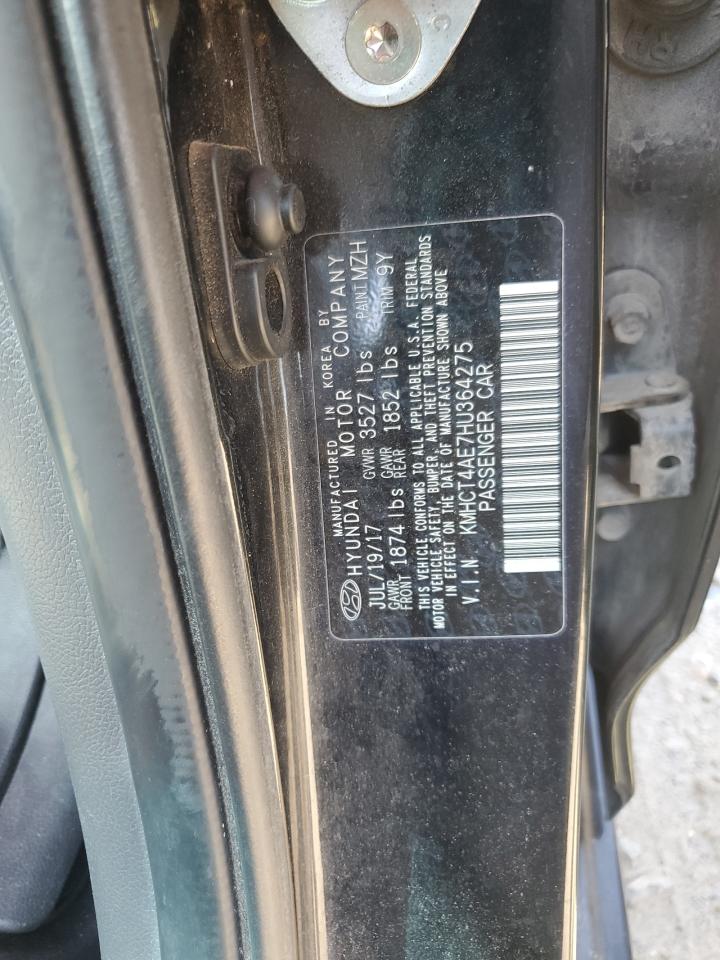 2017 Hyundai Accent Se VIN: KMHCT4AE7HU364275 Lot: 80442895
