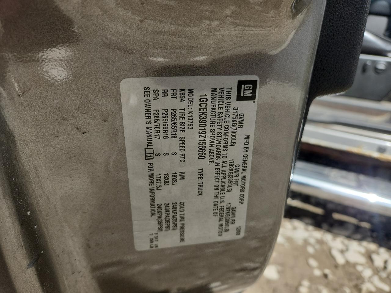 2009 Chevrolet Silverado K1500 Ltz VIN: 1GCEK39019Z156660 Lot: 71166145