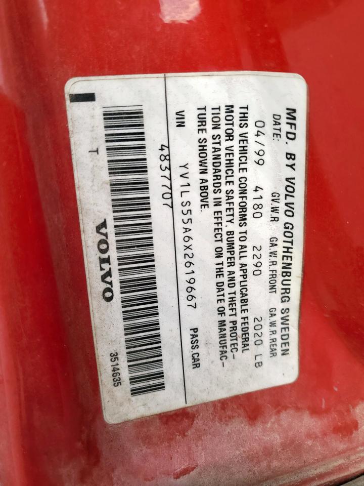 1999 Volvo S70 VIN: YV1LS55A6X2619667 Lot: 84456945