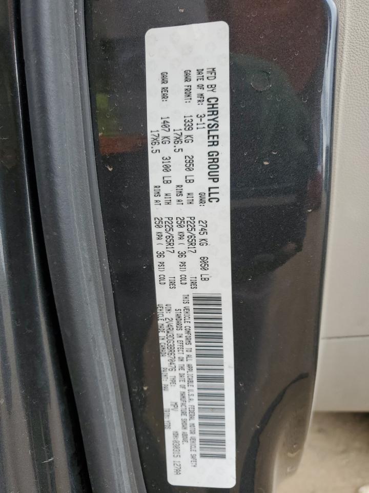 2011 Volkswagen Routan Se VIN: 2V4RW3DG3BR670476 Lot: 71908425