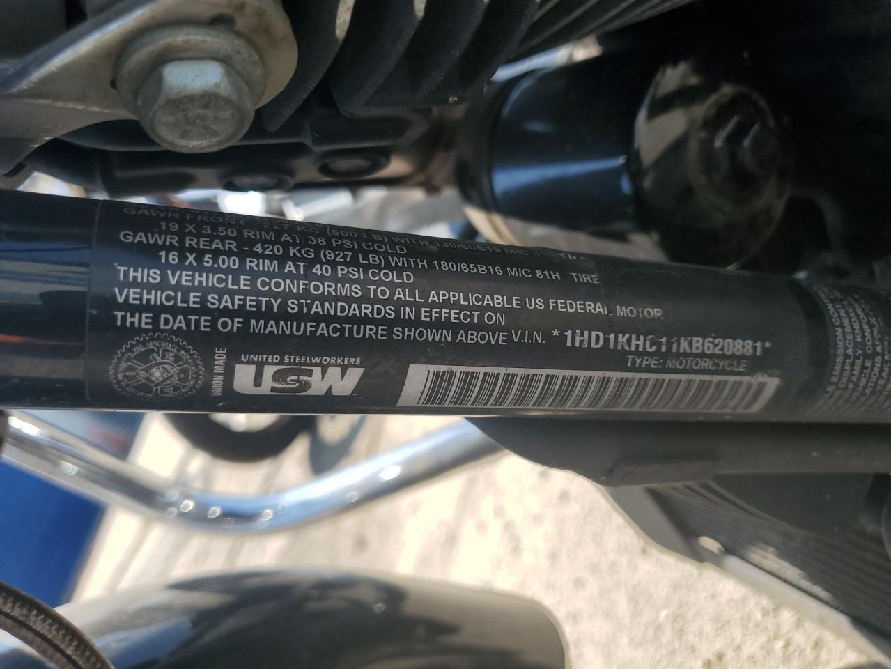 2019 Harley-Davidson Fltrx VIN: 1HD1KHC11KB620881 Lot: 80076455