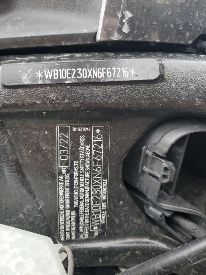 2022 BMW S 1000 Rr VIN: WB10E230XN6F67216 Lot: 71090185