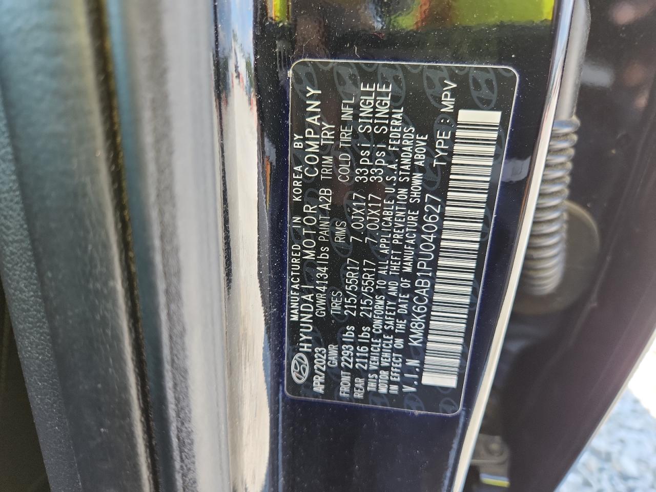 2023 Hyundai Kona Sel VIN: KM8K6CAB1PU040627 Lot: 80630805