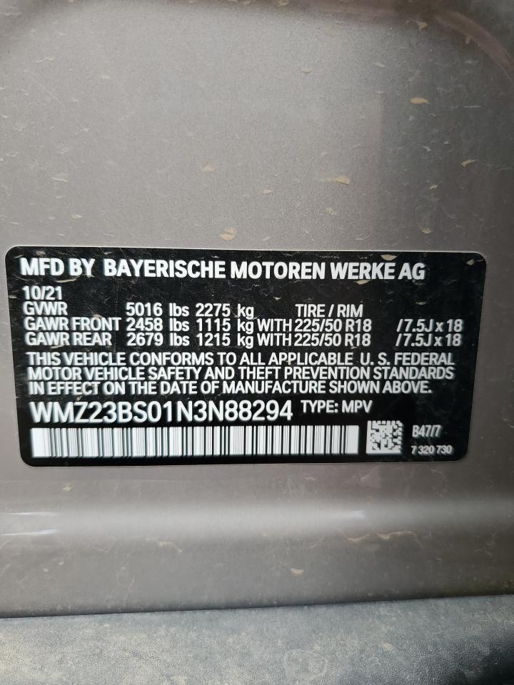 2022 Mini Cooper S E Countryman All4 VIN: WMZ23BS01N3N88294 Lot: 81670155