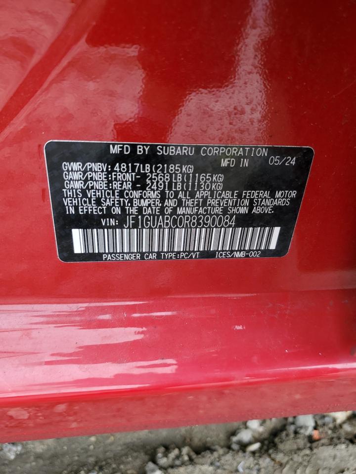 2024 Subaru Impreza VIN: JF1GUABC0R8390084 Lot: 81860205