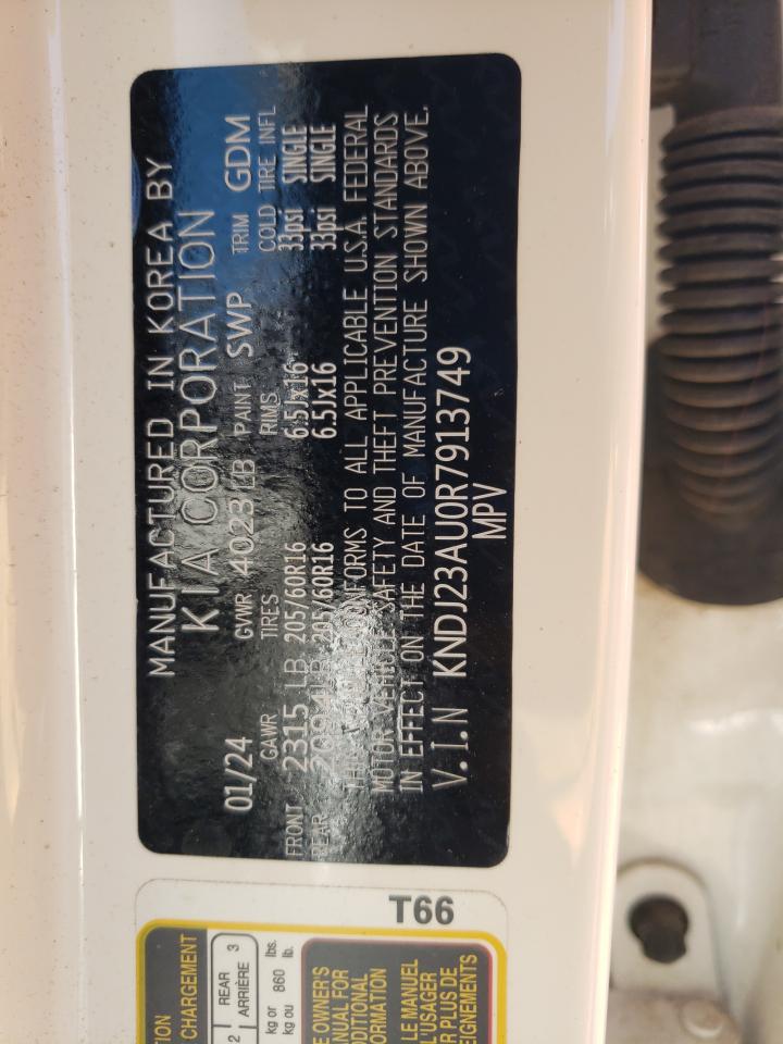 2024 Kia Soul Lx VIN: KNDJ23AU0R7913749 Lot: 83767085