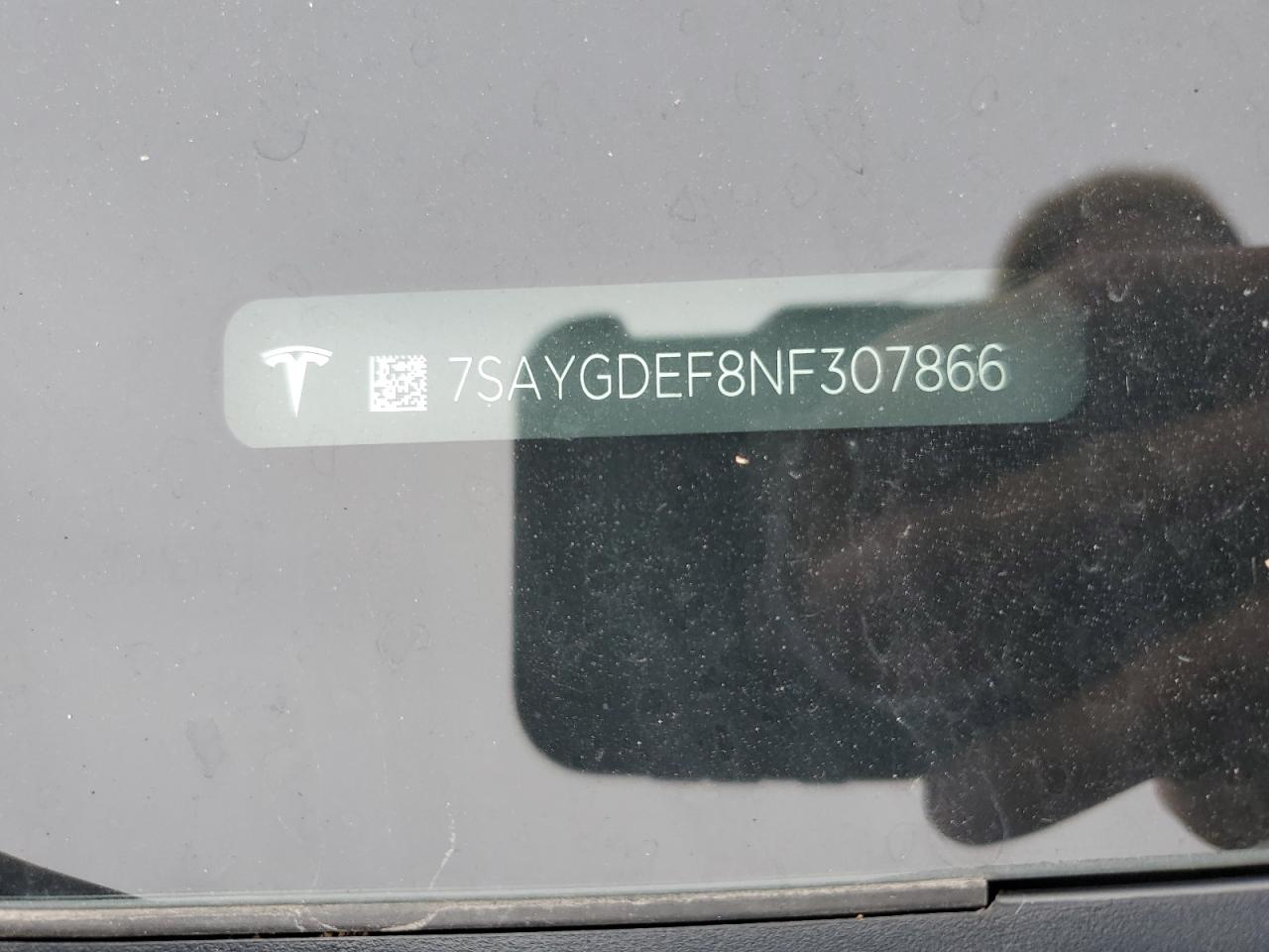 2022 Tesla Model Y VIN: 7SAYGDEF8NF307866 Lot: 81727185