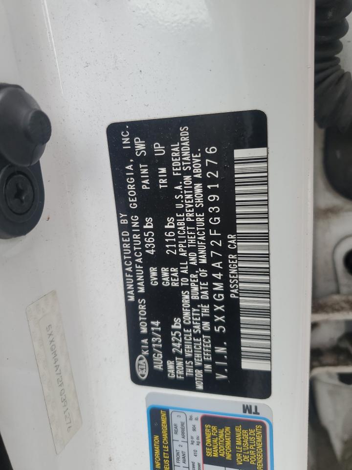 2015 Kia Optima Lx VIN: 5XXGM4A72FG391276 Lot: 81616415