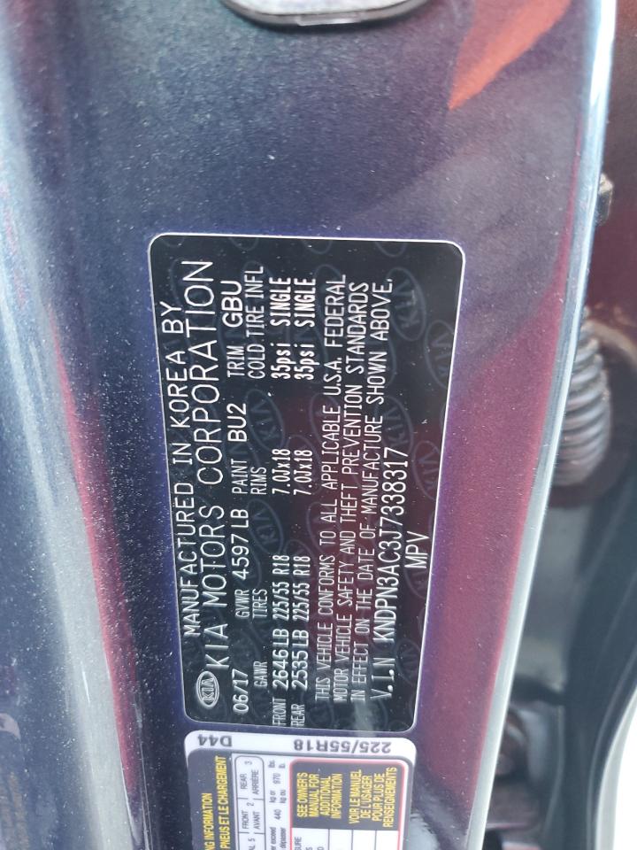 2018 Kia Sportage Ex VIN: KNDPN3AC3J7338317 Lot: 71720195