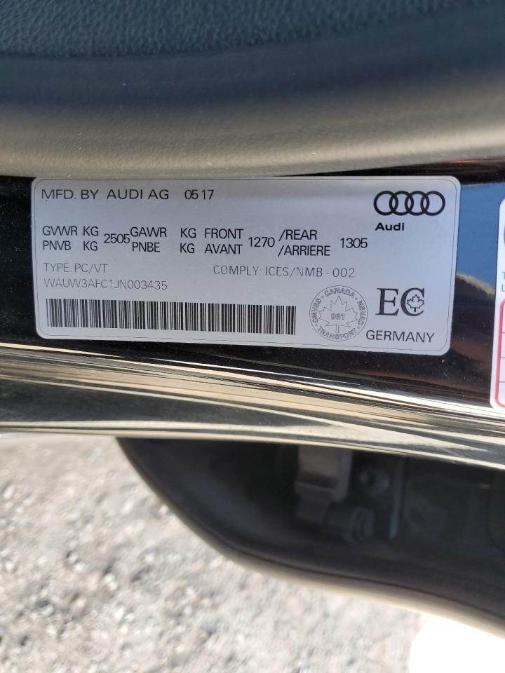 2018 Audi A7 Premium Plus VIN: WAUW3AFC1JN003435 Lot: 80479175