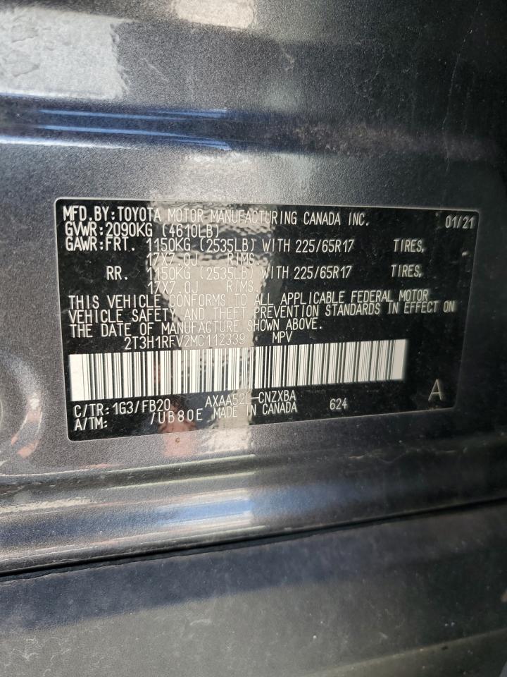 2021 Toyota Rav4 Le VIN: 2T3H1RFV2MC112339 Lot: 80802425