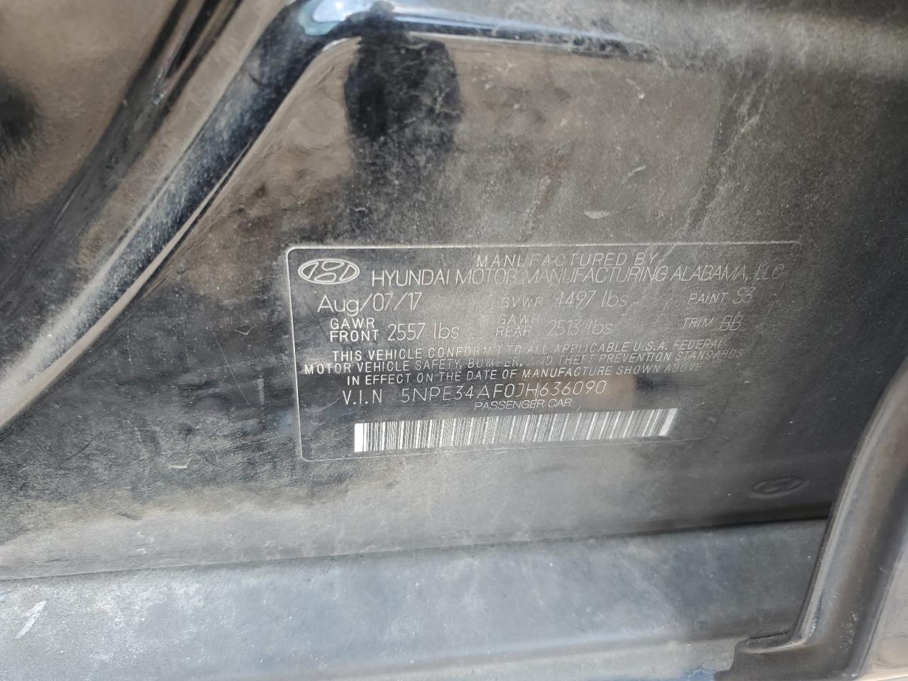 2018 Hyundai Sonata Sport VIN: 5NPE34AF0JH636090 Lot: 80623195