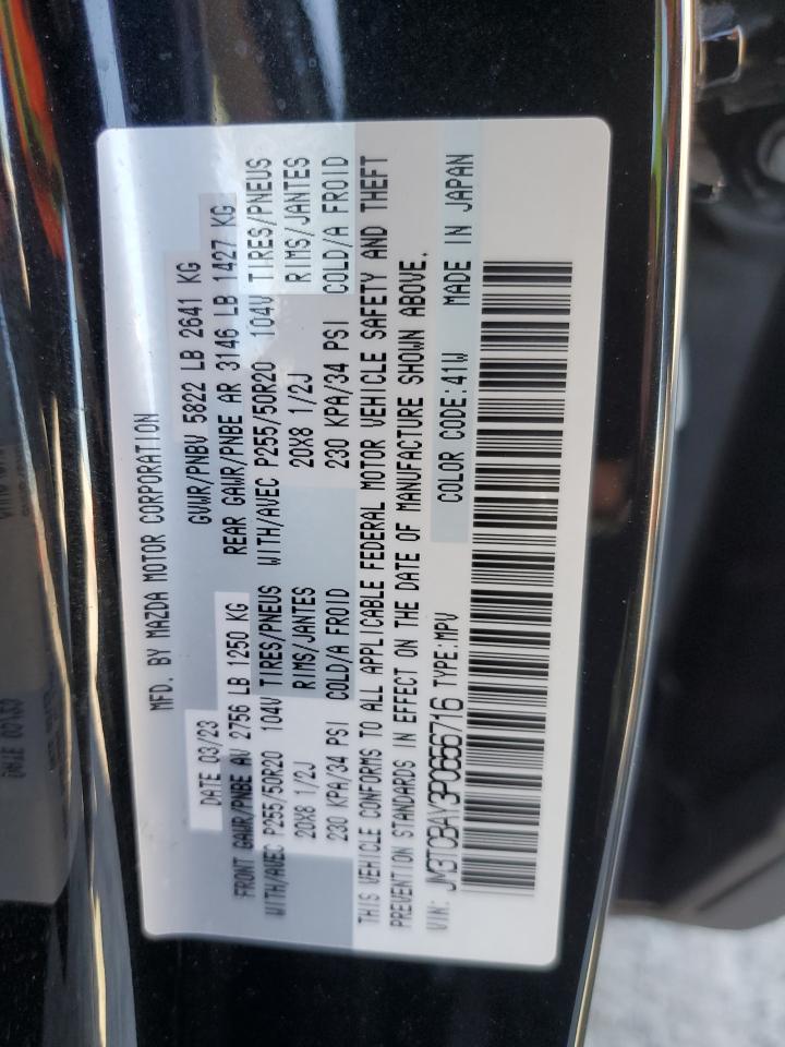 2023 Mazda Cx-9 Touring Plus VIN: JM3TCBAY3P0656716 Lot: 71072415