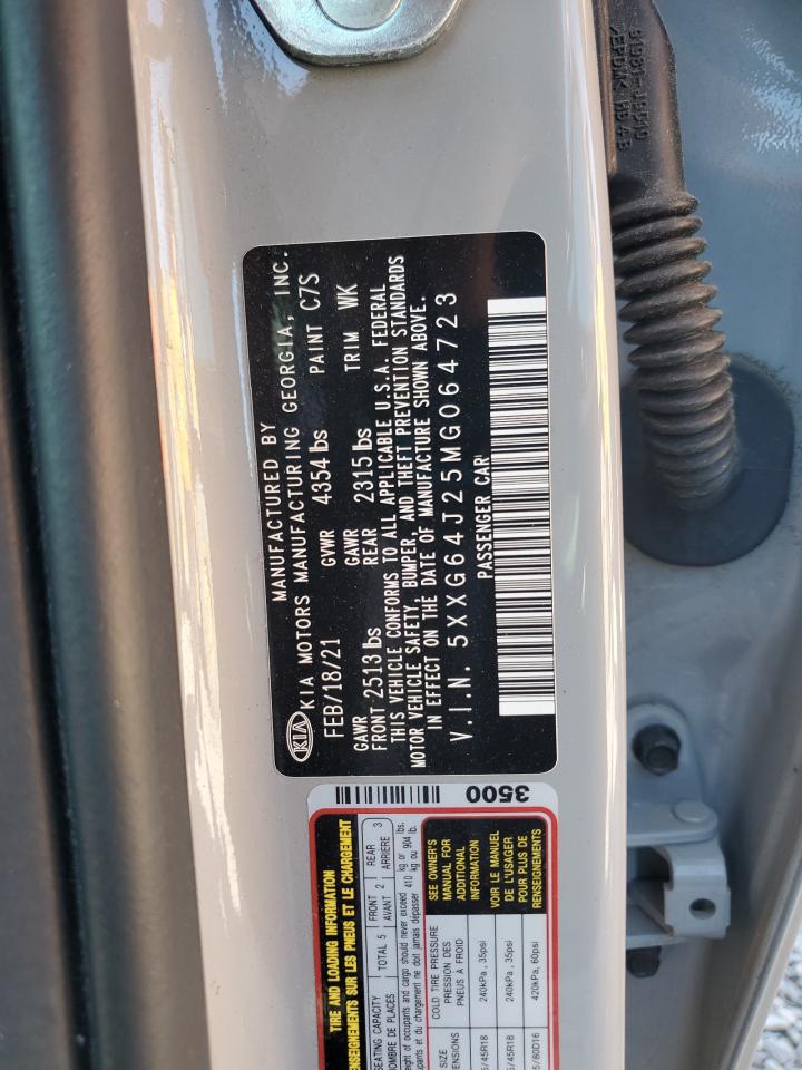 2021 Kia K5 Gt Line VIN: 5XXG64J25MG064723 Lot: 80834665