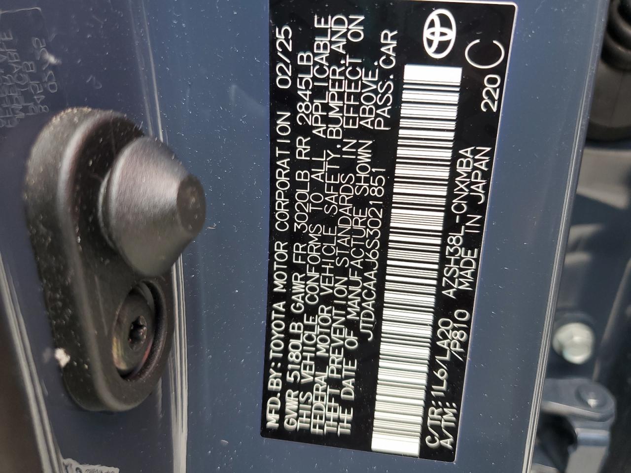 2025 Toyota Crown Signia Xle VIN: JTDACAAJ6S3021851 Lot: 80861295