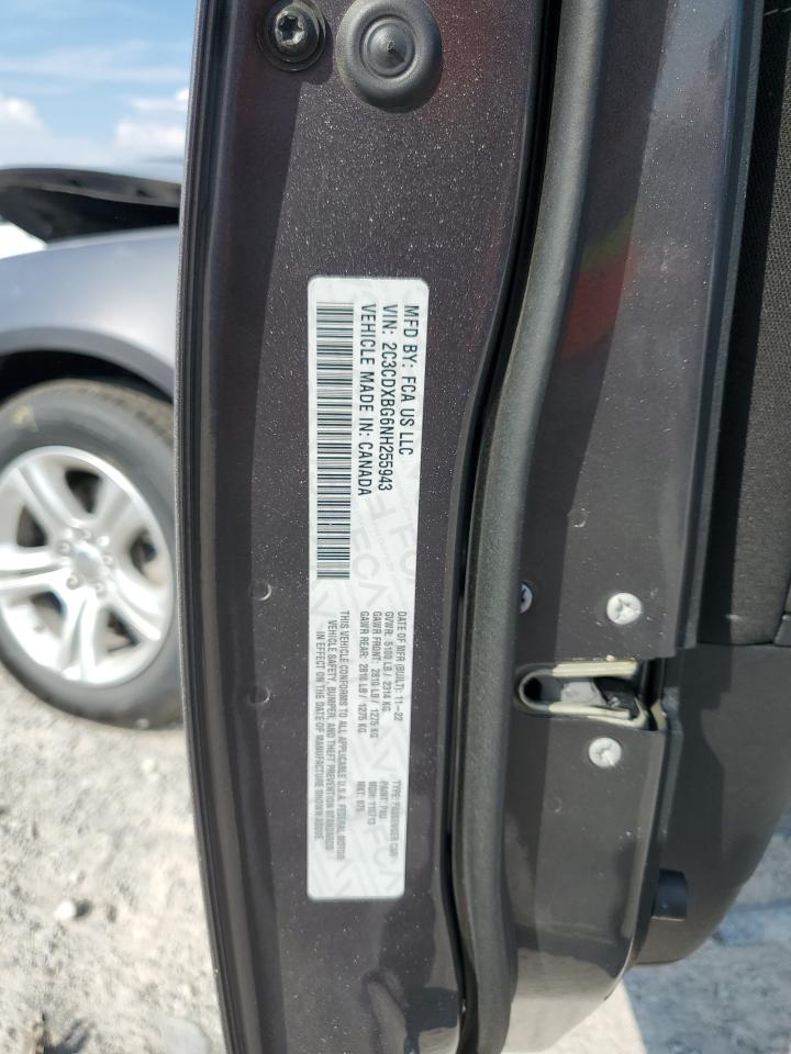 2022 Dodge Charger Sxt VIN: 2C3CDXBG6NH255943 Lot: 80782675