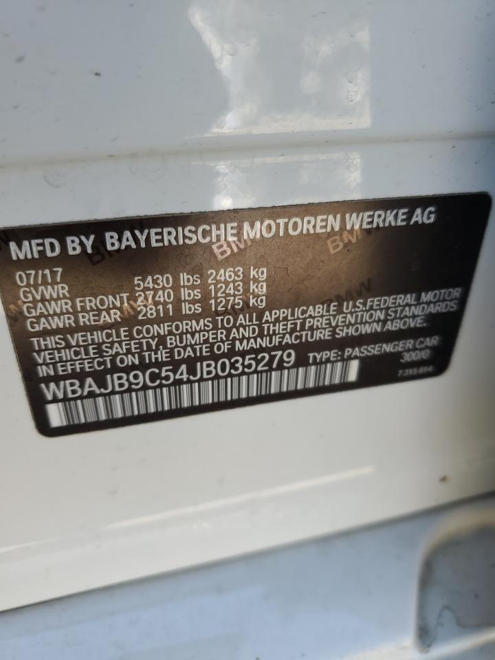 2018 BMW M550Xi VIN: WBAJB9C54JB035279 Lot: 71107785