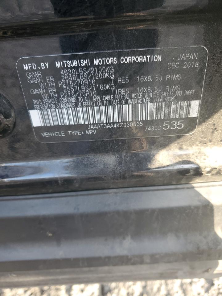 2019 Mitsubishi Eclipse Cross Es VIN: JA4AT3AA4KZ030535 Lot: 81959965