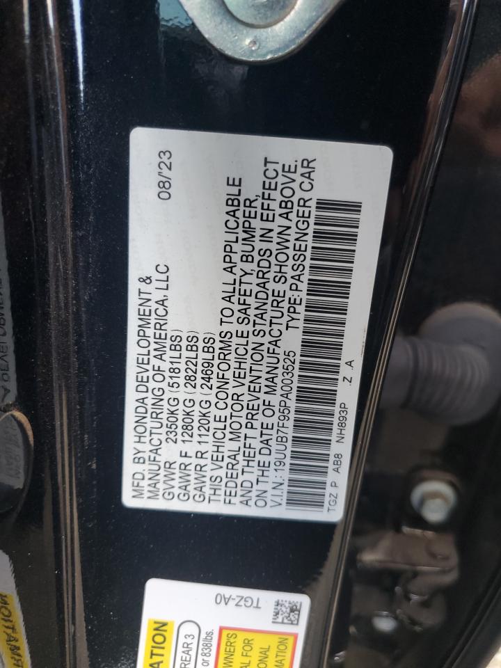 2023 Acura Tlx Type S VIN: 19UUB7F95PA003525 Lot: 84021555