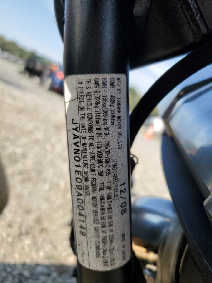 2009 Yamaha Xvs950 A VIN: JYAVN01E09A004148 Lot: 81656475