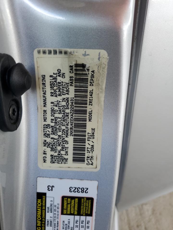 2010 Toyota Corolla Base VIN: 1NXBU4EEXAZ229431 Lot: 80175925