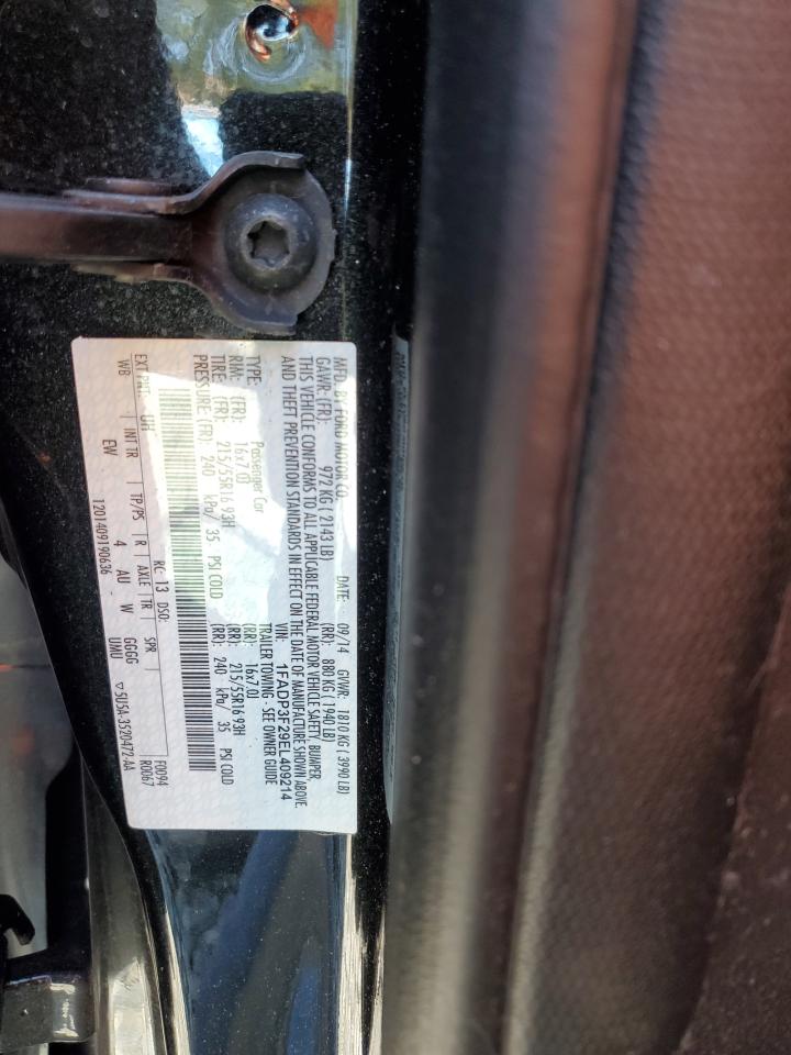 2014 Ford Focus Se VIN: 1FADP3F29EL409214 Lot: 80118445