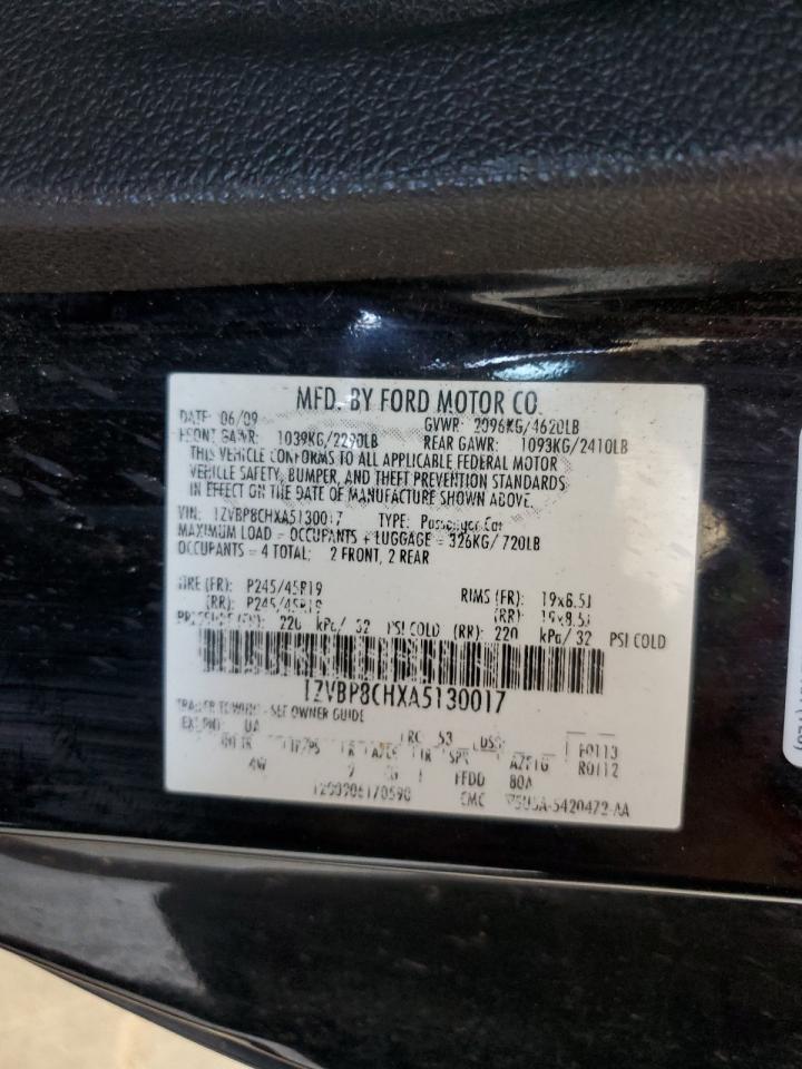 2010 Ford Mustang Gt VIN: 1ZVBP8CHXA5130017 Lot: 80331615