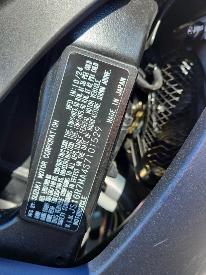 2025 Suzuki Gsx-R750 VIN: JS1GR7MA4S7101529 Lot: 82116945