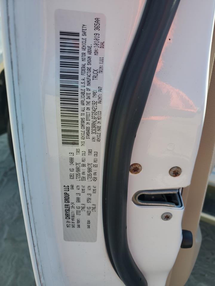 2015 Ram 3500 Longhorn VIN: 3C63RRNL6FG542192 Lot: 80156495