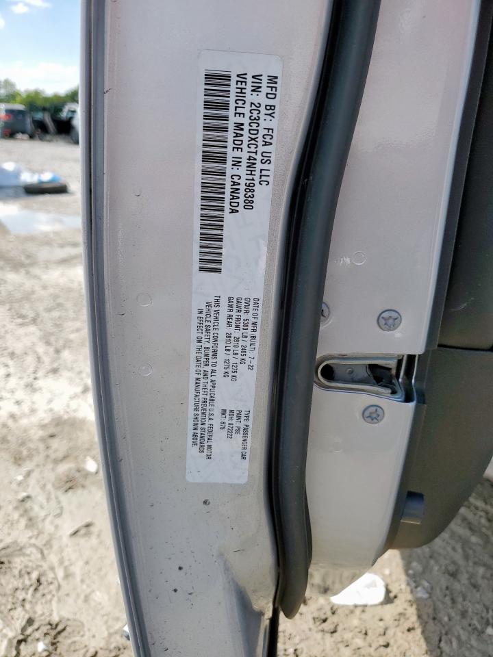 2022 Dodge Charger VIN: 2C3CDXCT4NH198380 Lot: 81808355