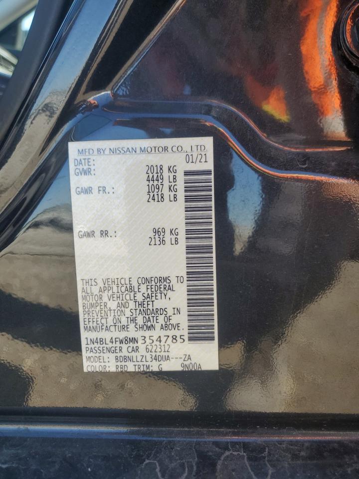 2021 Nissan Altima Platinum VIN: 1N4BL4FW8MN354785 Lot: 71900505