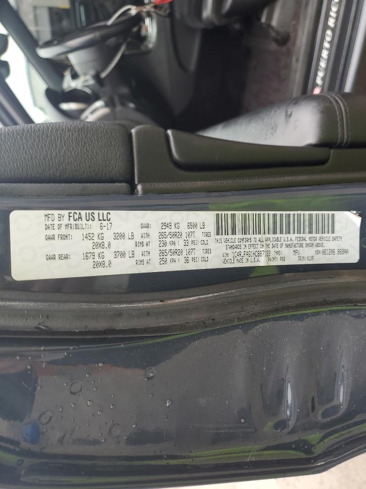 2017 Jeep Grand Cherokee Laredo VIN: 1C4RJFAG1HC887122 Lot: 81211025