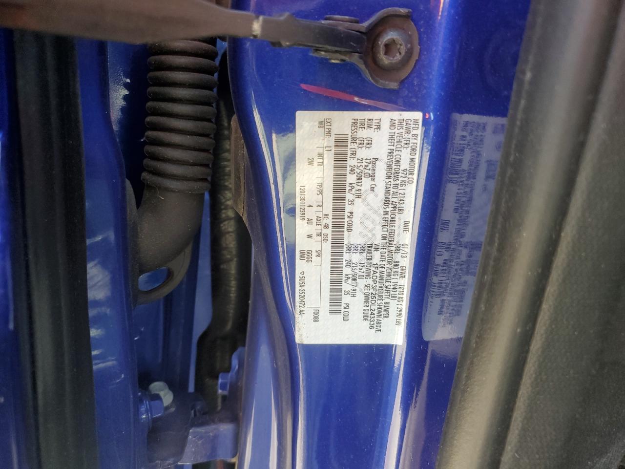 2013 Ford Focus Se VIN: 1FADP3F25DL243336 Lot: 84741625