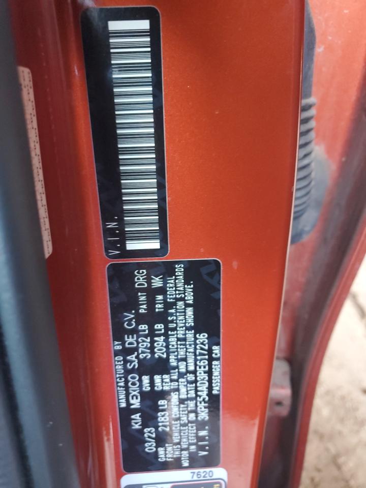 2023 Kia Forte Gt Line VIN: 3KPF54AD3PE617236 Lot: 81943515