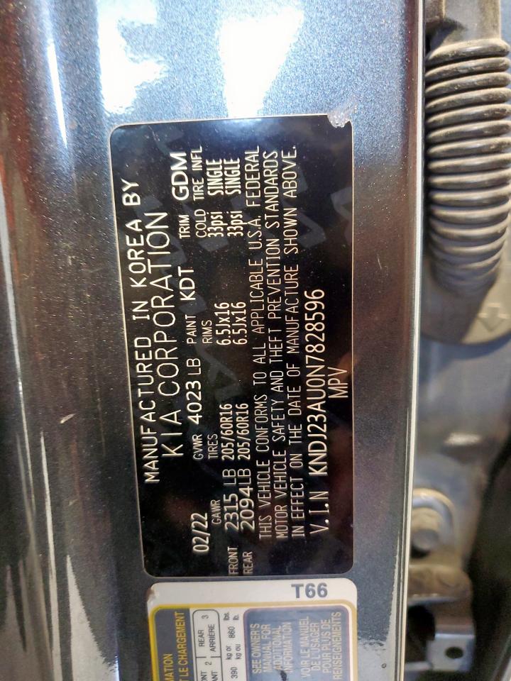 2022 Kia Soul Lx VIN: KNDJ23AU0N7828596 Lot: 71908155