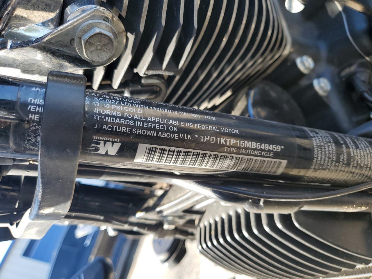 2021 Harley-Davidson Fltrxs VIN: 1HD1KTP15MB649459 Lot: 81754505