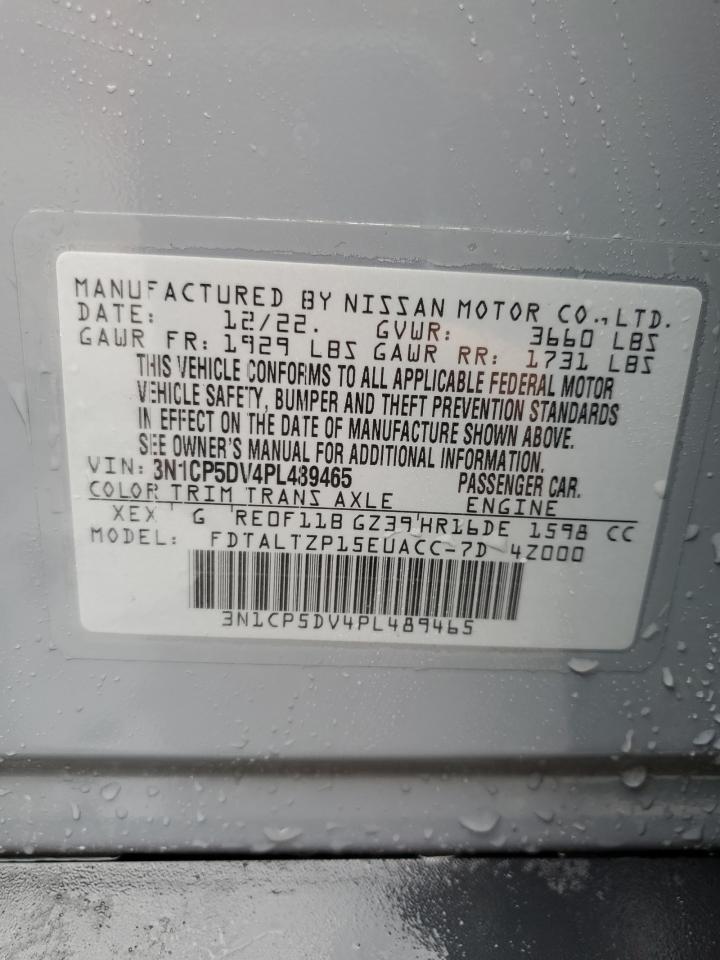 2023 Nissan Kicks Sr VIN: 3N1CP5DV4PL489465 Lot: 71479405