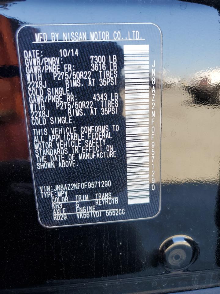 2015 Infiniti Qx80 VIN: JN8AZ2NF0F9571290 Lot: 81291795