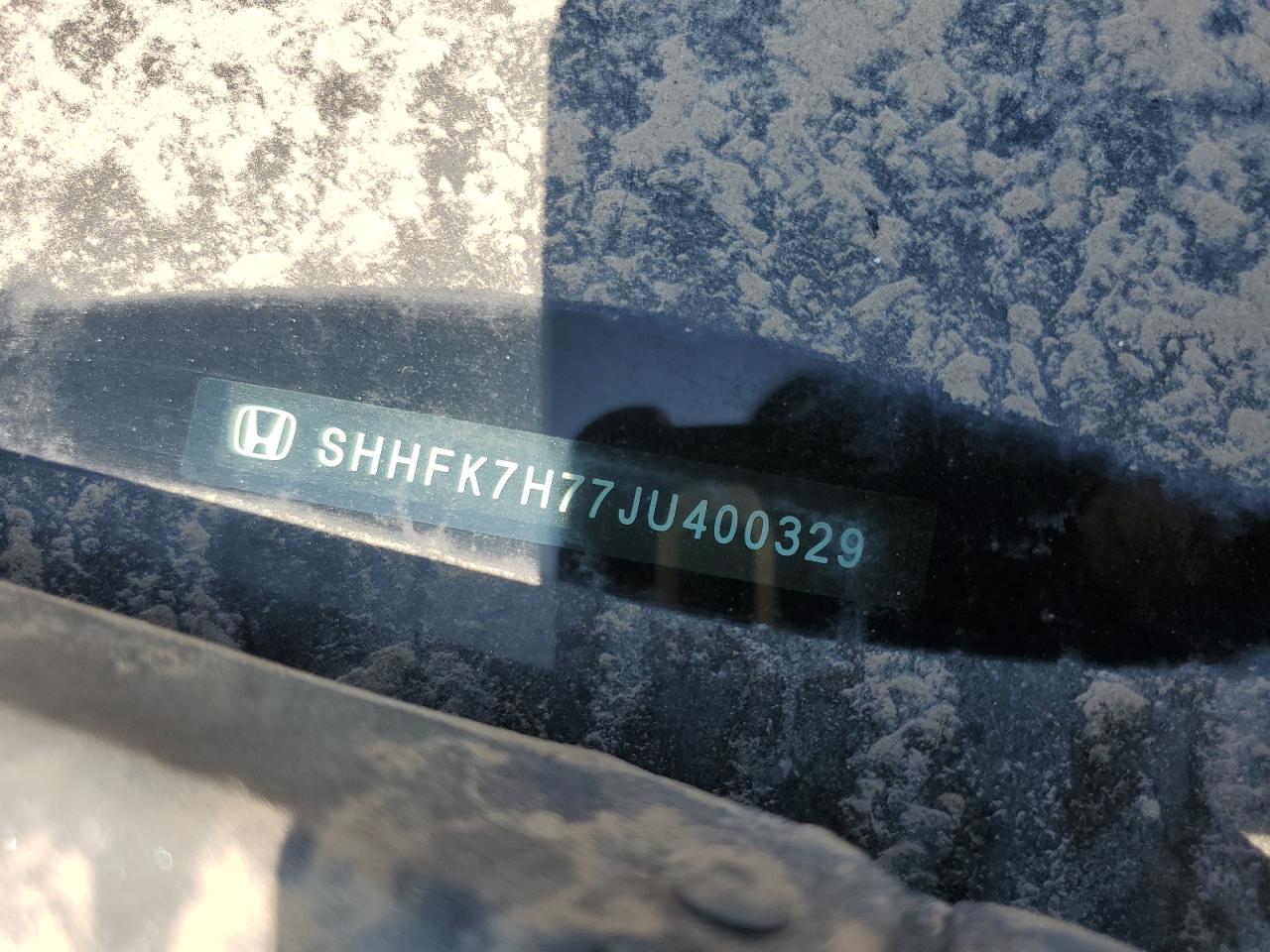 2018 Honda Civic Exl VIN: SHHFK7H77JU400329 Lot: 80562405