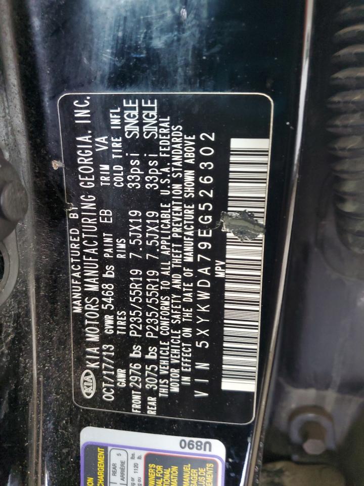 2014 Kia Sorento Sx VIN: 5XYKWDA79EG526302 Lot: 83825205