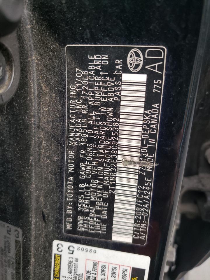 2008 Toyota Corolla Ce VIN: 2T1BR32E38C925382 Lot: 80455855